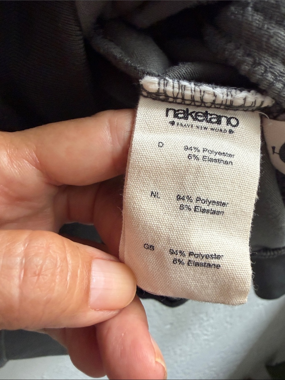 Naketano Velvet Funnel Neck Pullover Sweater - Gray - Picture 6 of 11